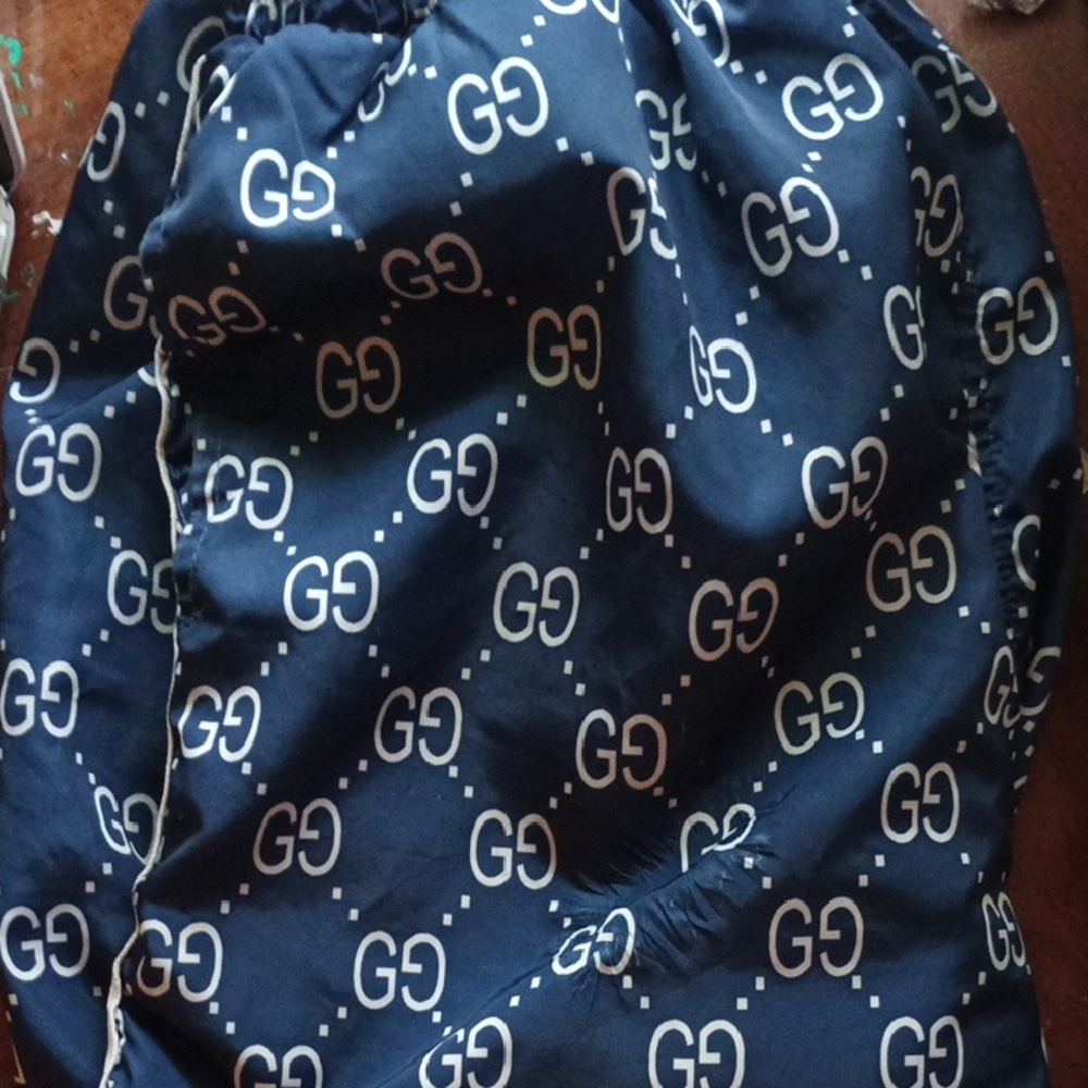 Gucci Navy Blue Athletic Shorts